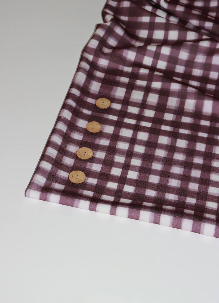 Painted Wine Plaid 
by the half yard Lightweight Liverpool