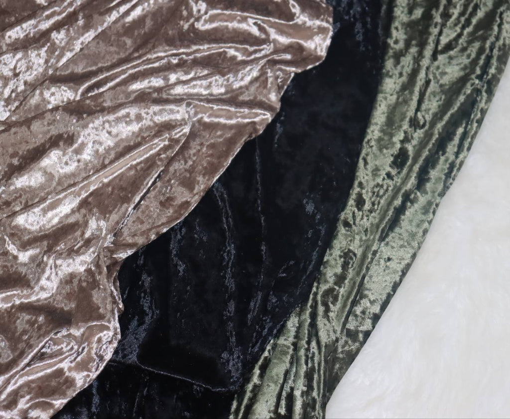 Festive Crushed Velvet Solid by the half yard