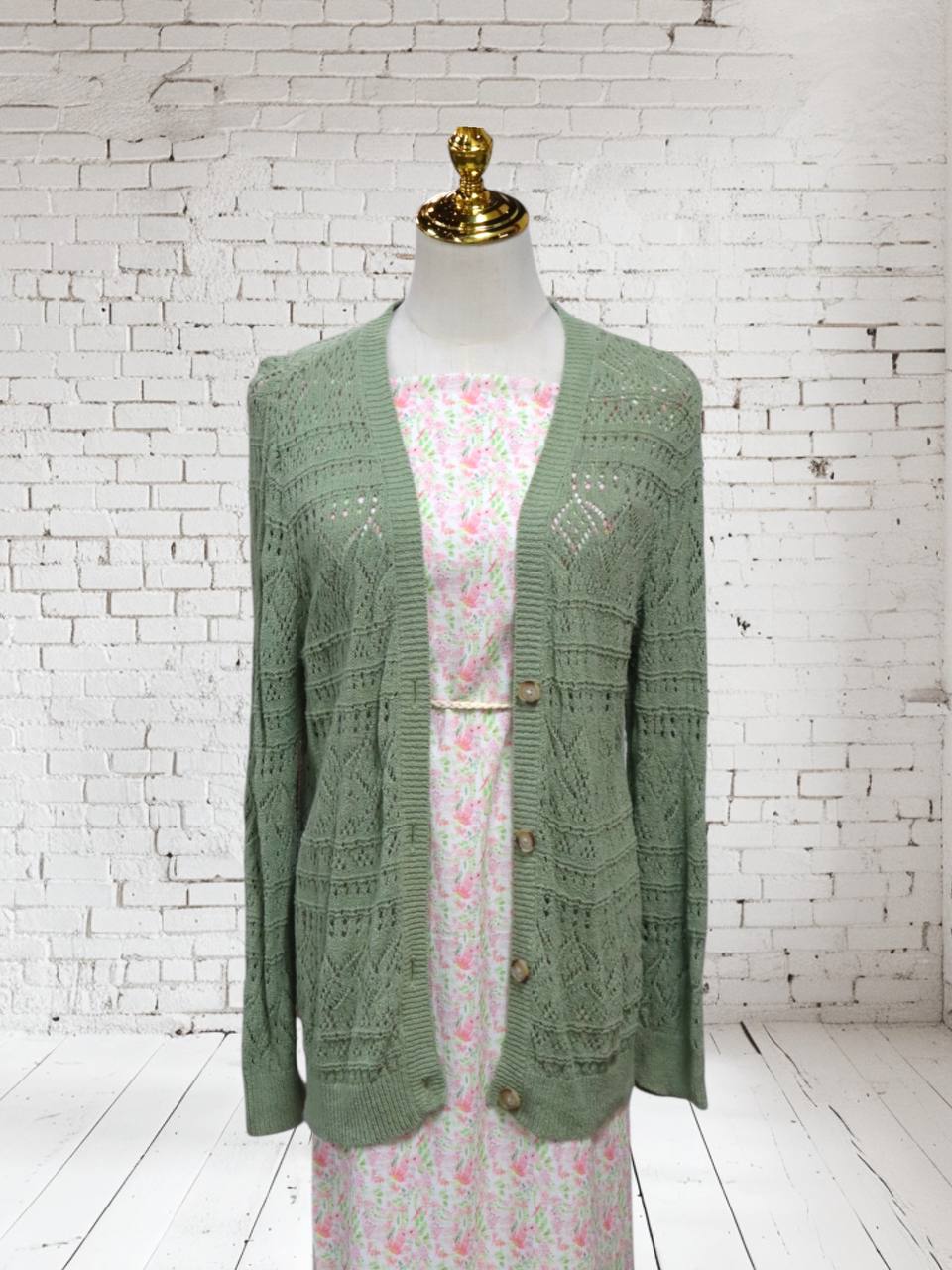Soft Floral by the half yard Stripe Crepe