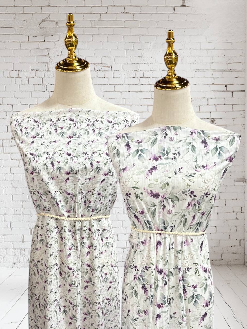Lavender wisteria mini by the half yard Seersucker Crepe