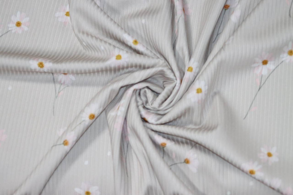 Narrow rib Tan Dancing daisy
By the half yard
