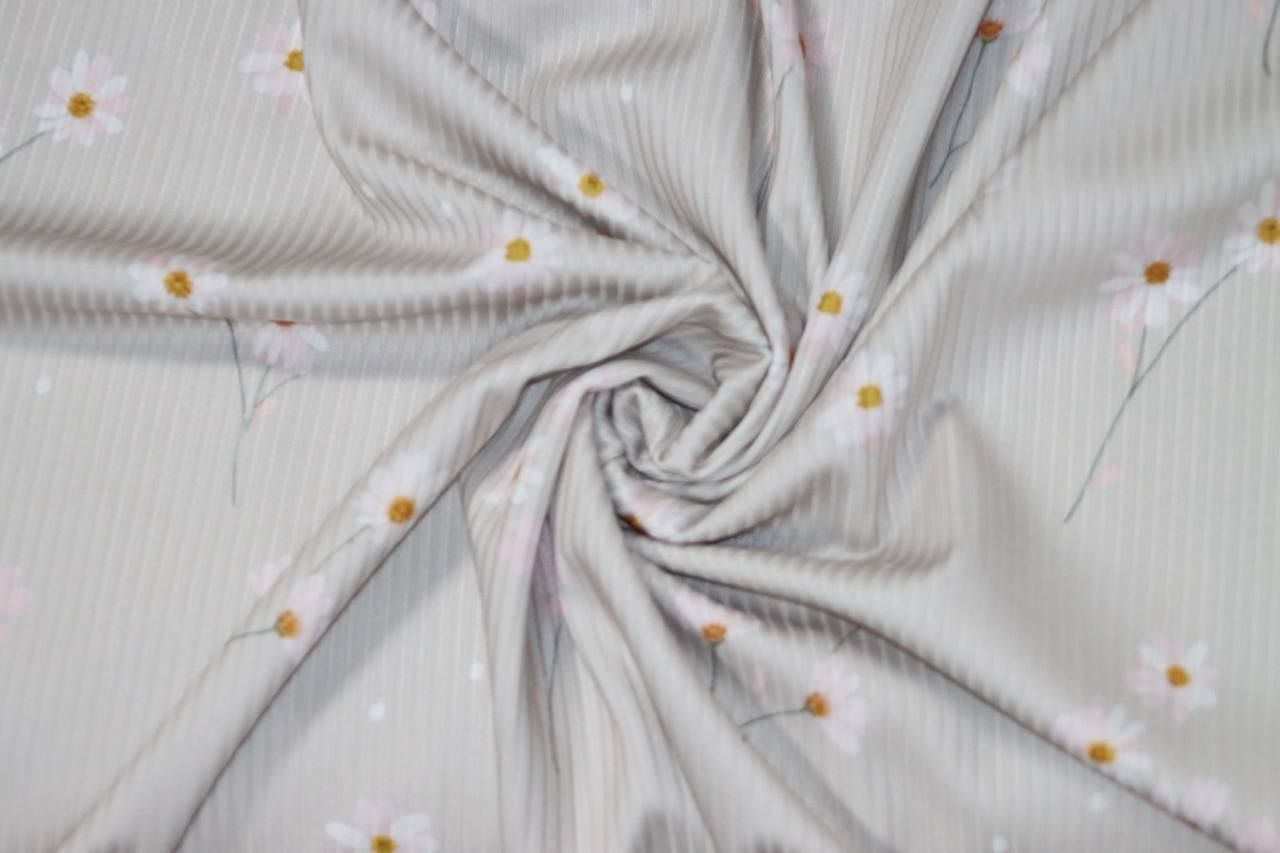 Narrow rib Tan Dancing daisy
By the half yard
