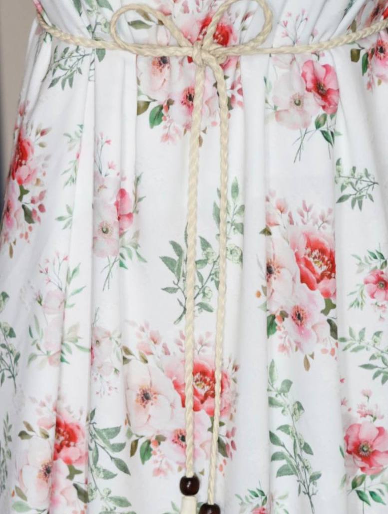 Diamond Swiss dot White Fushia Poppy  by the half yard