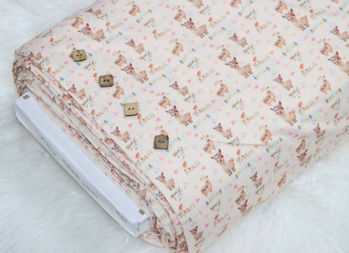 Cotton Spandex Lil’ Llama 
by the half yard