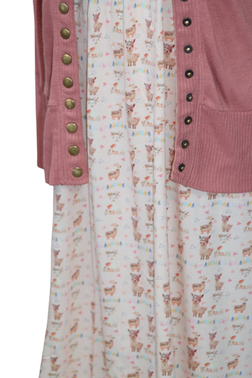 Cotton Spandex Lil’ Llama 
by the half yard