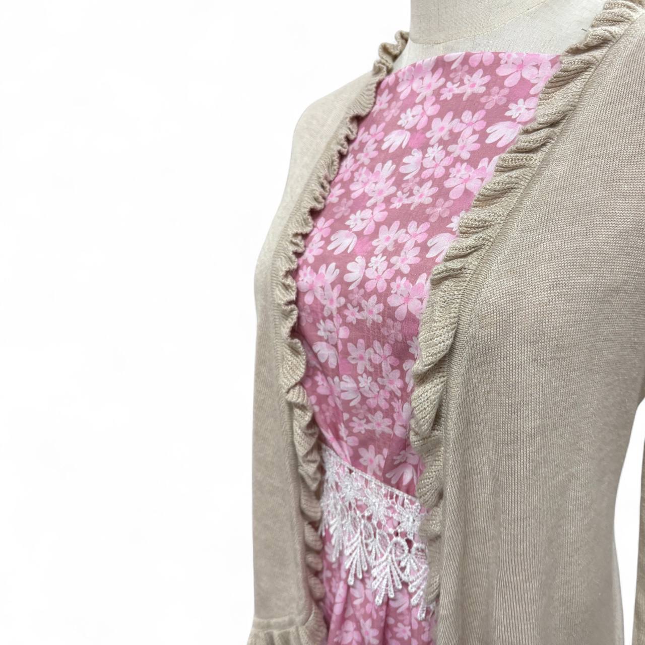 Shaded Mauve Floral by the half yard Feather Poly