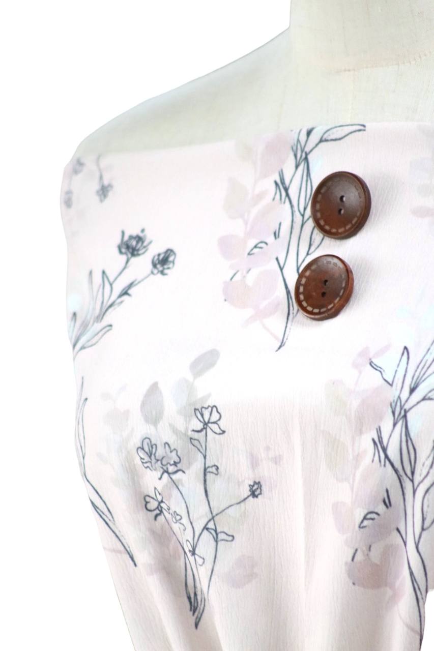 Pineskin Faded Peach Sweet pea sprigs by the half yard