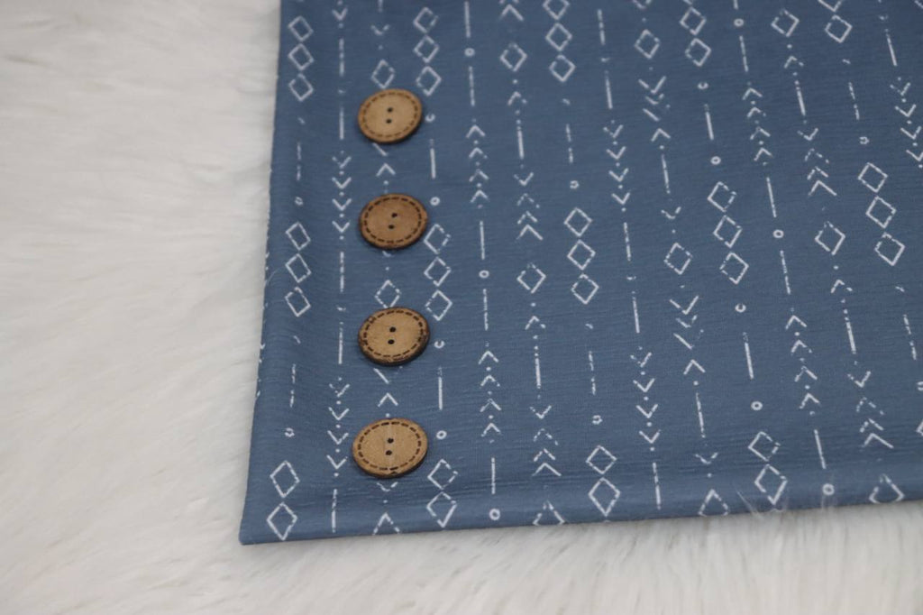 Jacquard knit Dusty Blue diamonds by the half yard