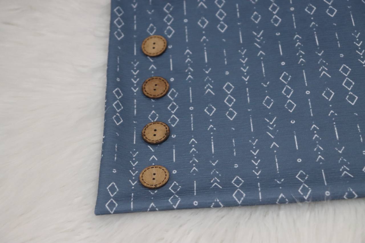 Jacquard knit Dusty Blue diamonds by the half yard