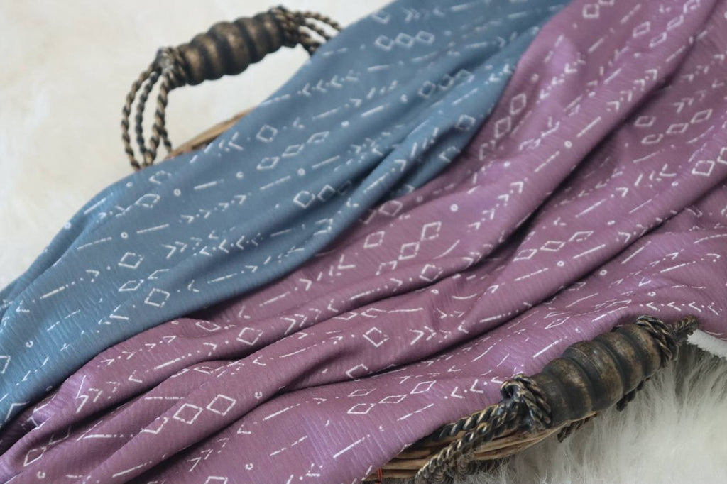 Jacquard knit Plum diamonds by the half yard