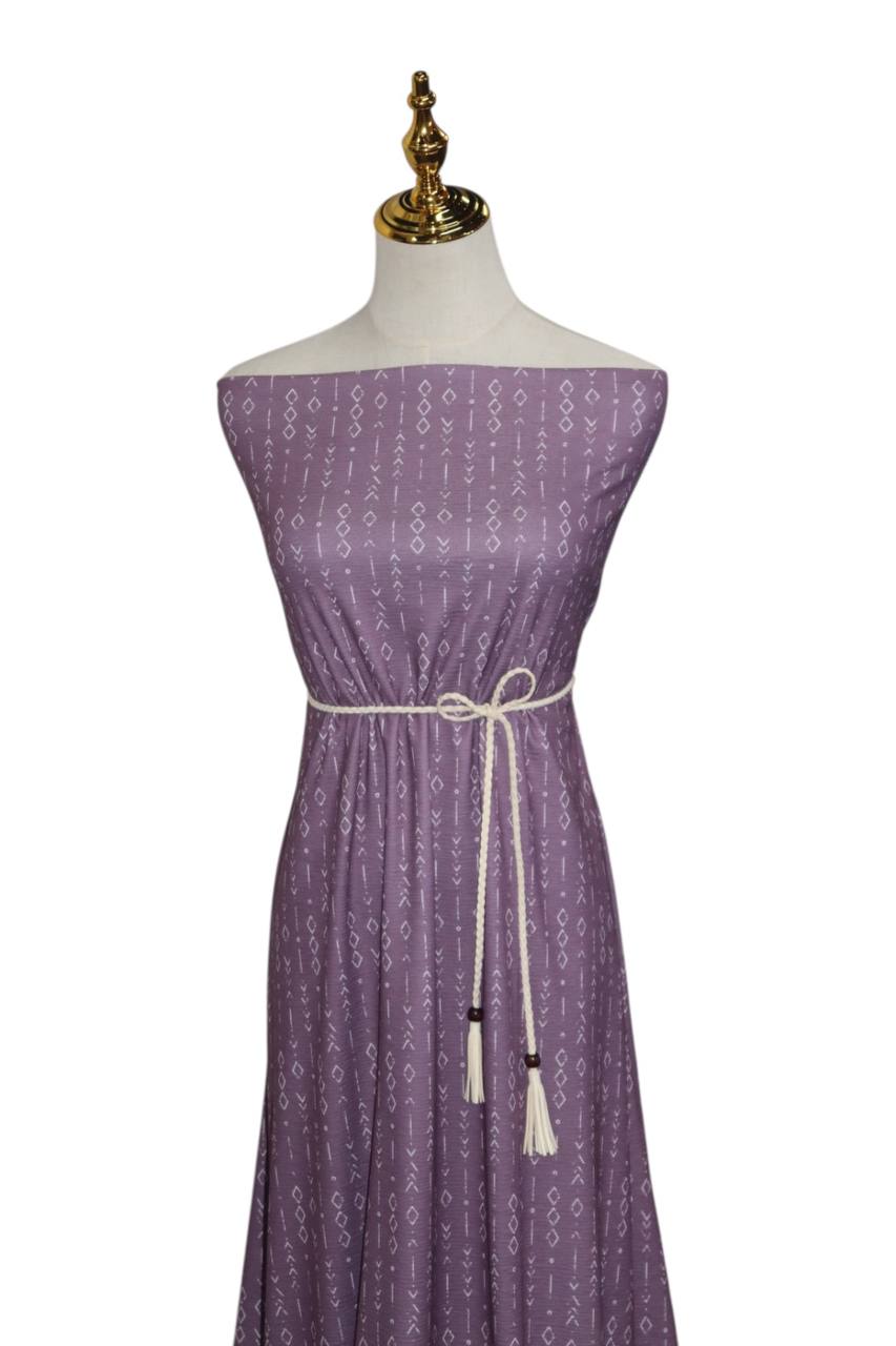 Jacquard knit Plum diamonds by the half yard
