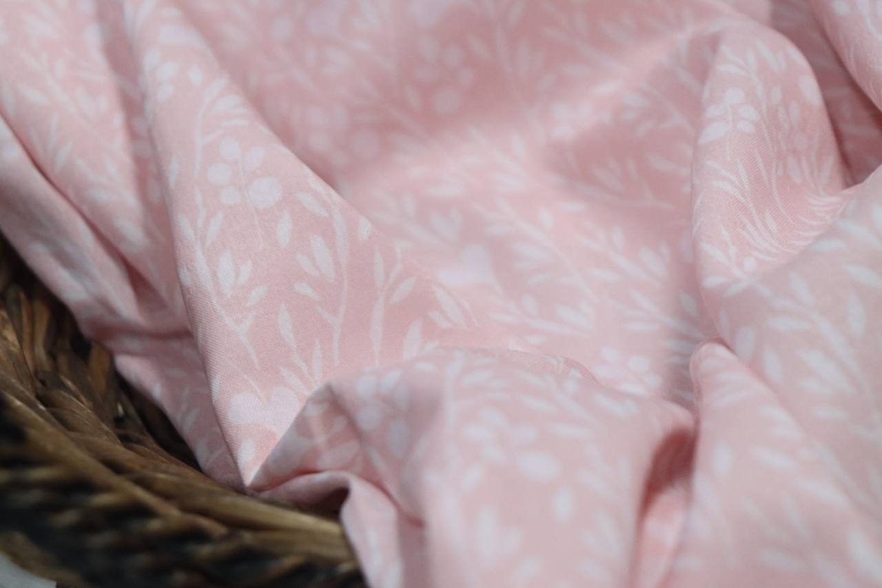 “ Brilliant blush” Ditsy heart sprigs  Feather Poly