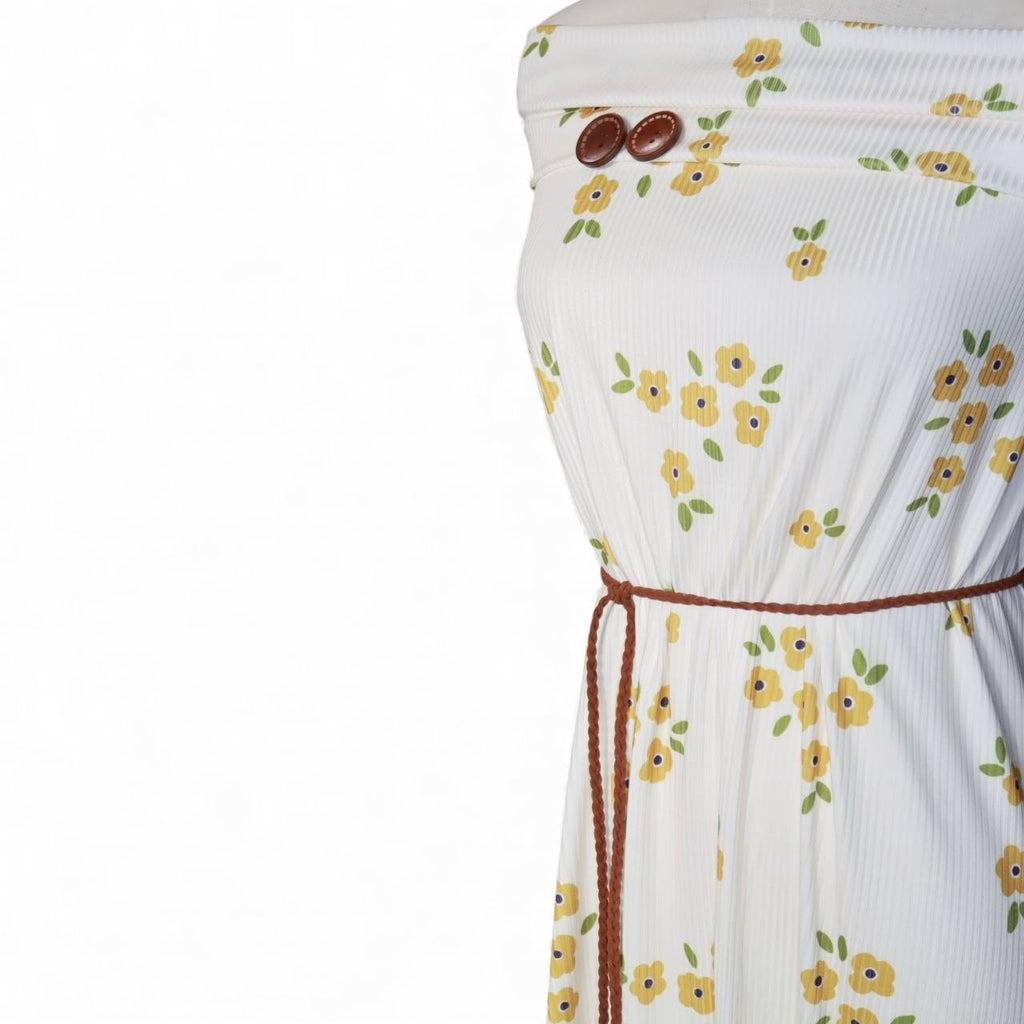 Narrow rib  Mellow Yellow Posies
By the half yard
