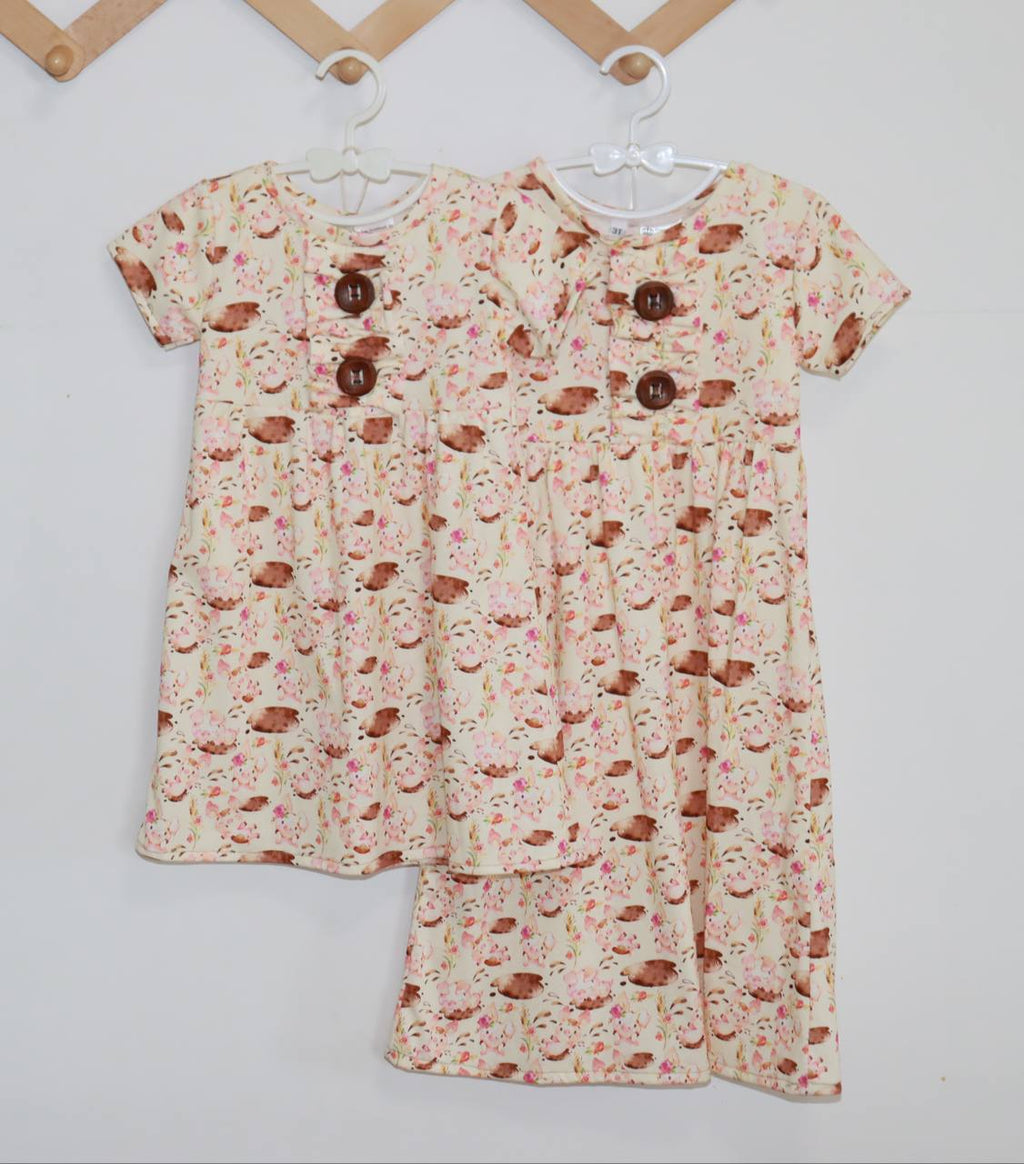 This little piggy  Cotton Spandex by the half yard