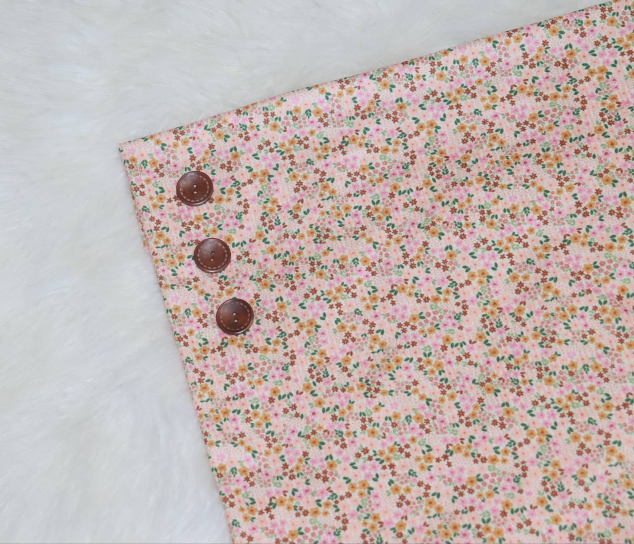 Modern Ditsy Floral Narrow Rib Knit                                                                         and Double Brushed by the half yard