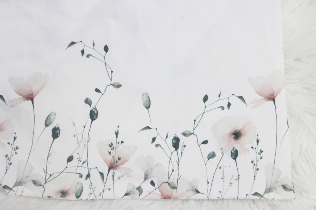 Pastel Poppy Border Design 
Lightweight Liverpool By the half yard