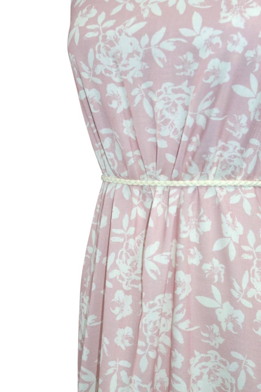 Stenciled White Peony  
”Bubblegum”  Feather Poly by the half yard