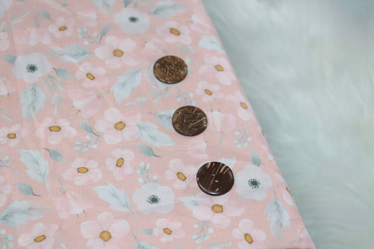 Elegant Peach Floral
Feather Poly by the half yard