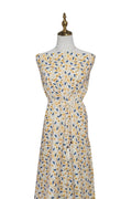 Busy Blue Gold Floral
Poly Crepe Stretch by the half yard