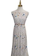 Dusty blue Wildflower Blooms
by the half yard  Narrow Rib and Pineskin