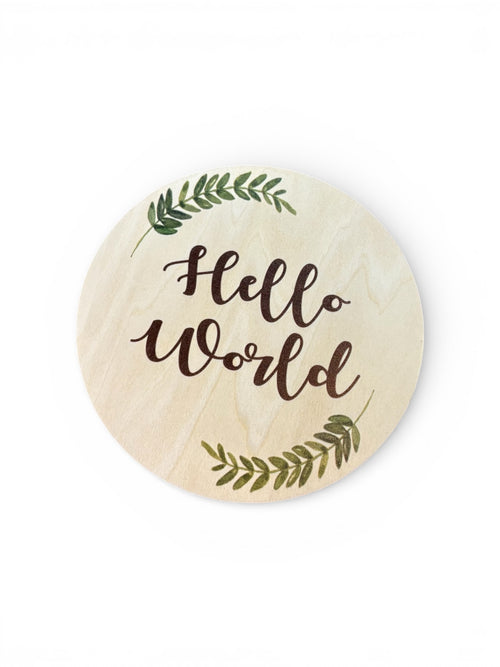 6in Double sided wooden Birth stat