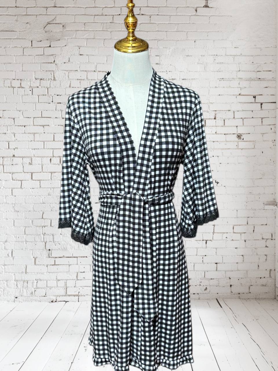 X-Small brushed rib handmade robe