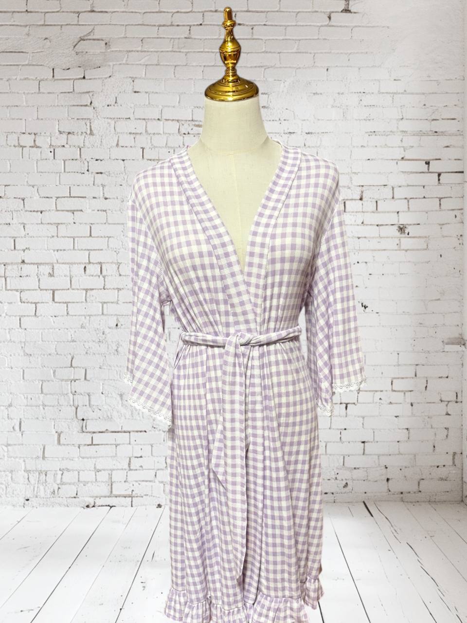 Small brushed rib handmade robe