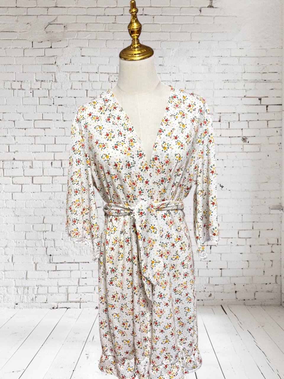 Medium single brushed handmade robe