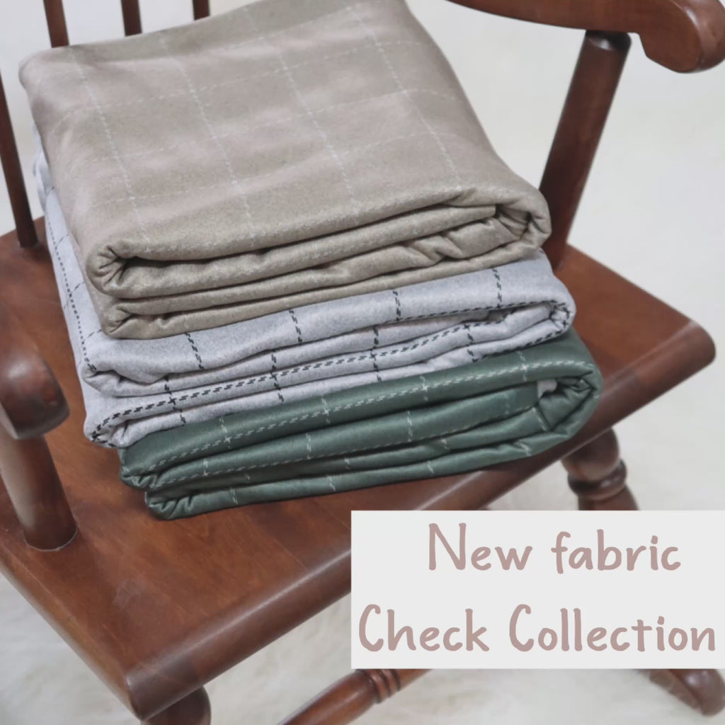 Double Brushed Grey Plaid by the half yard